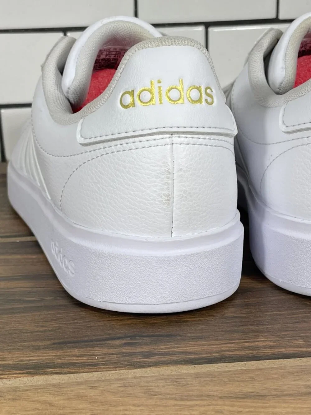 adidas Grand Court 2.0 Shoes Womens Size 9 White Faux Leather Casual Sneaker